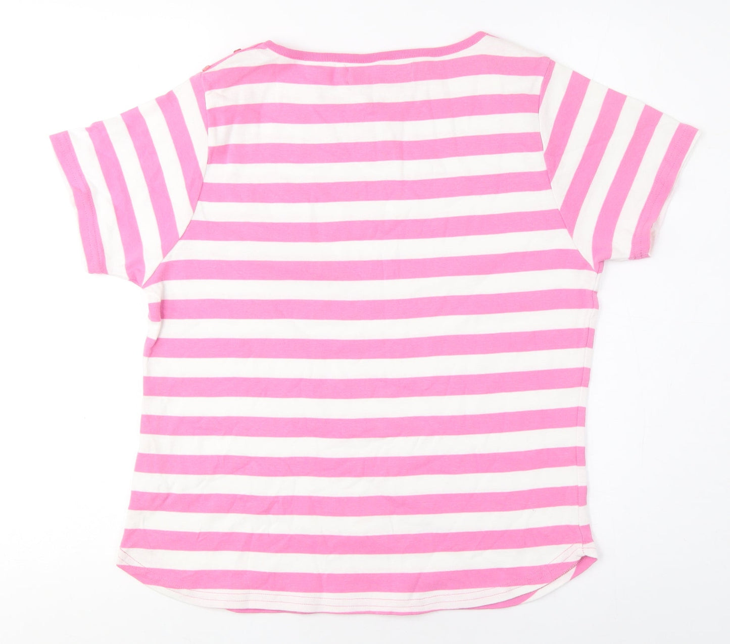 Womens UK Size 14 Pure & Natural Pink Basic T-Shirt