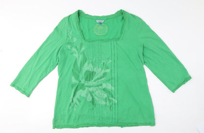 Womens UK Size 18 Fat Face Green Tunic Blouse