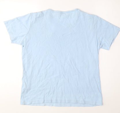 Womens UK Size M Isle Essentials Blue Basic T-Shirt