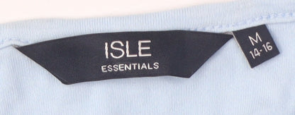 Womens UK Size M Isle Essentials Blue Basic T-Shirt