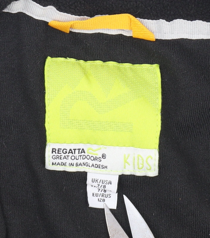 Regatta Boys Black Fleece Full Zip Sweatshirt 7-8 Years
