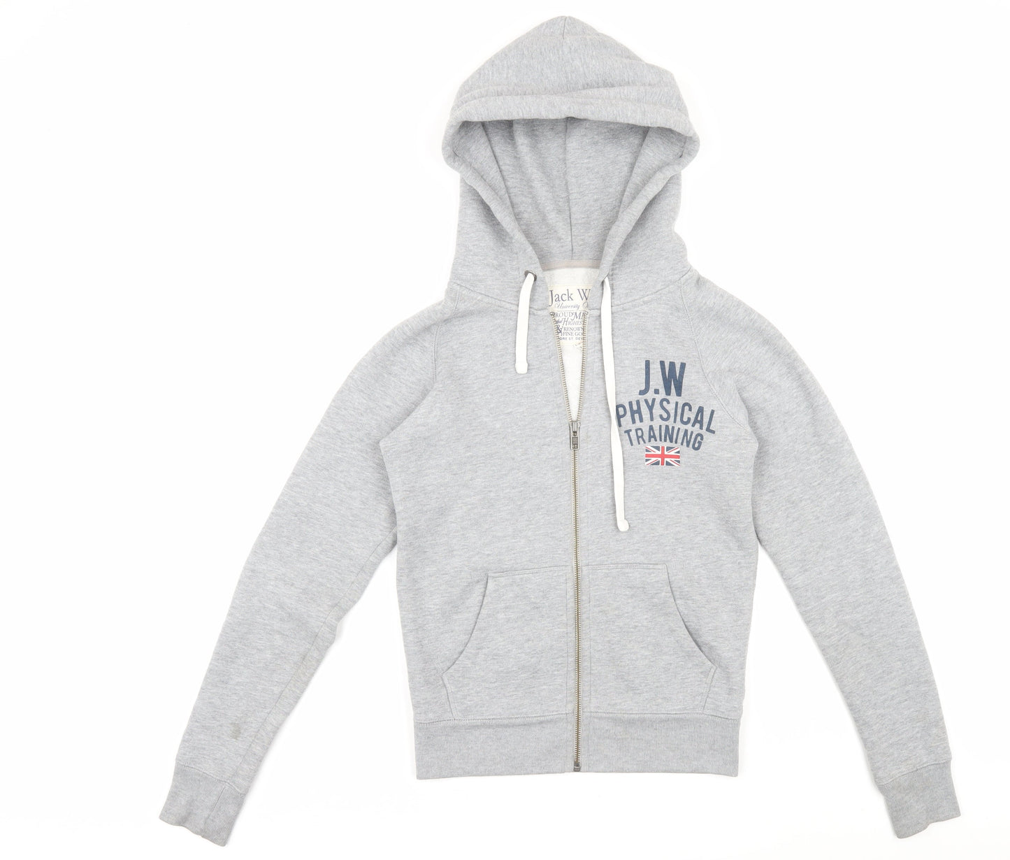 Womens UK Size 6 Jack Wills Grey Full Zip Hoodie