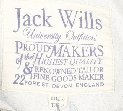 Womens UK Size 6 Jack Wills Grey Full Zip Hoodie