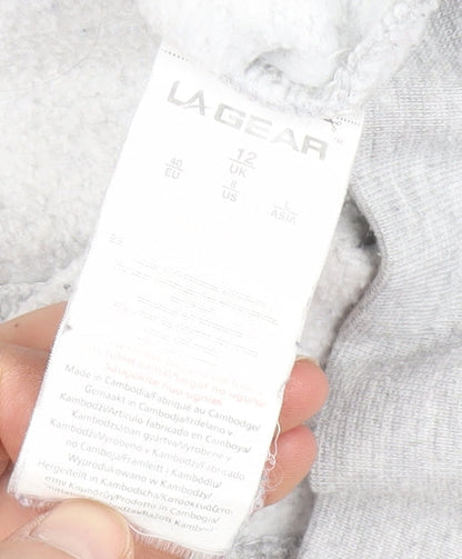 Womens UK Size 12 LA Gear Grey Full Zip Sweatshirt