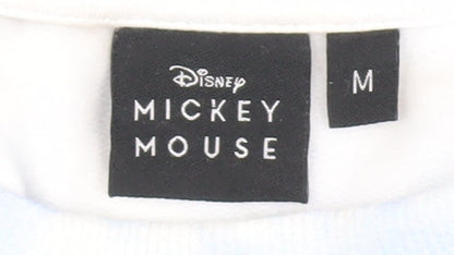 Disney Unisex Adults White Mickey Mouse Sweatshirt M