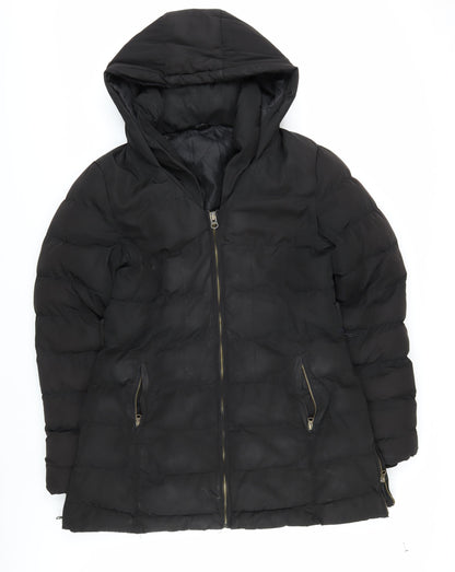 Womens UK Size 14 Golddigga Black Puffer Jacket