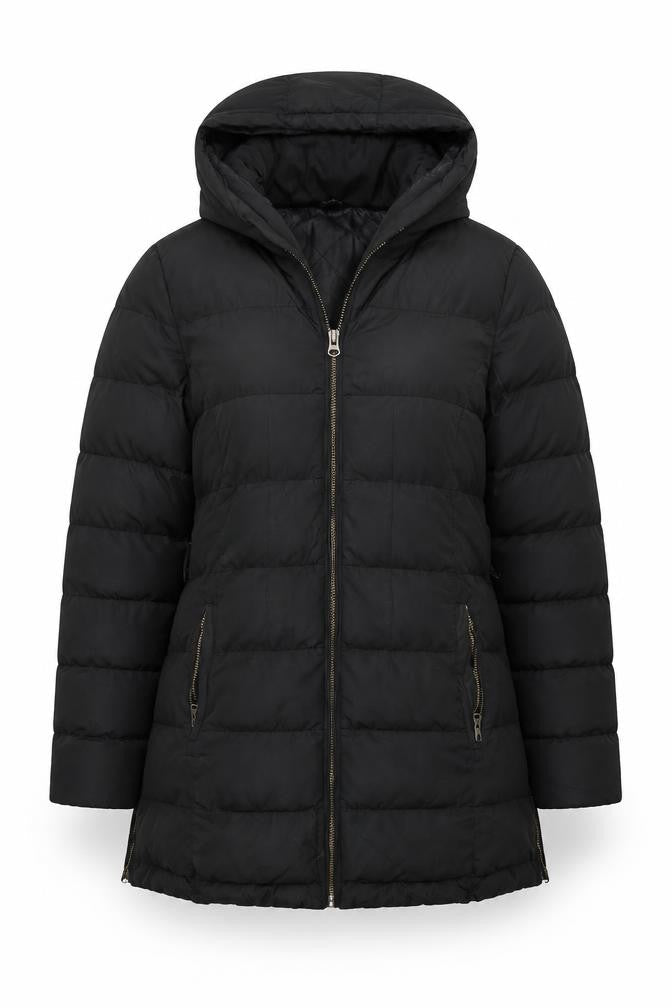 Womens UK Size 14 Golddigga Black Puffer Jacket