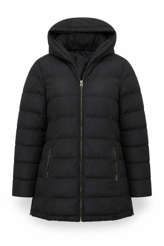 Womens UK Size 14 Golddigga Black Puffer Jacket