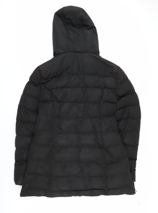 Womens UK Size 14 Golddigga Black Puffer Jacket