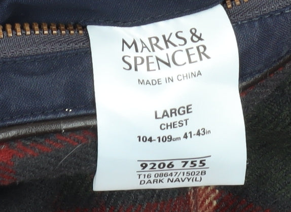 Mens UK Size L Marks and Spencer Blue Military Jacket