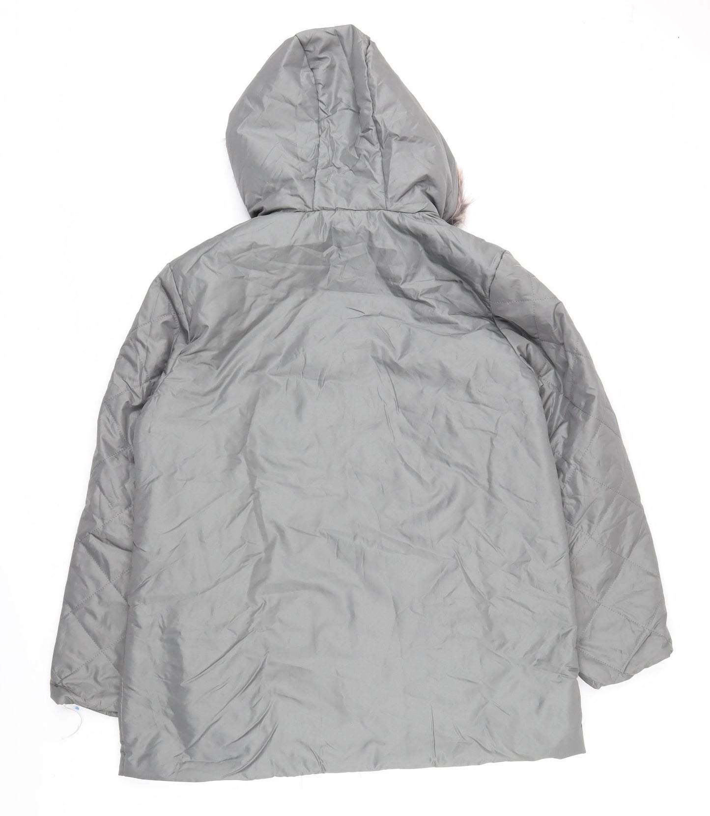 Womens UK Size M Anne De Lancay Grey Puffer Jacket