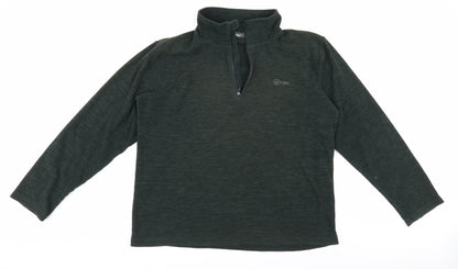 Mens UK Size XL Hi Gear Green 1/4 Zip Sweatshirt