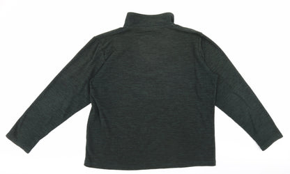 Mens UK Size XL Hi Gear Green 1/4 Zip Sweatshirt
