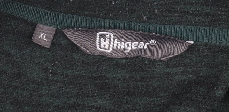 Mens UK Size XL Hi Gear Green 1/4 Zip Sweatshirt