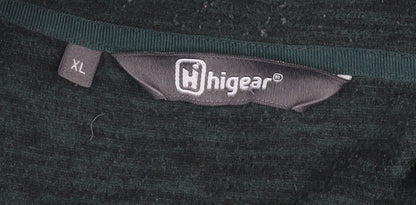 Mens UK Size XL Hi Gear Green 1/4 Zip Sweatshirt