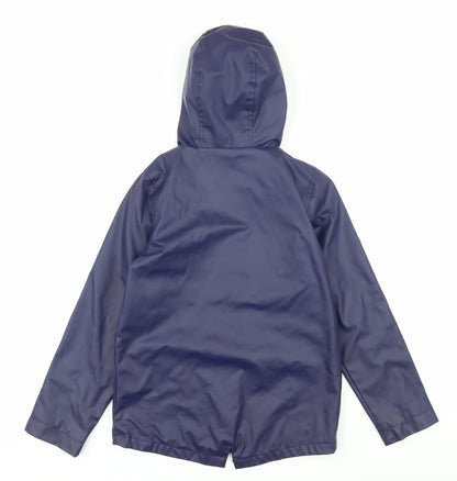 Peter Storm Girls Blue Waterproof Hooded Rain Coat 9-10 Years