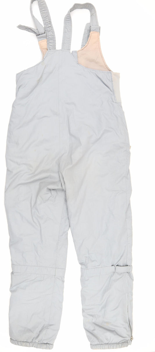 Rodeo Grey Snow Pants Unisex Adults Relaxed Fit Size 10