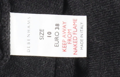 Womens UK Size 10 Debenhams Black Pullover Jumper