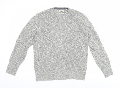 Mantaray Men's Grey S Chunky-Knit Pullover Jumper