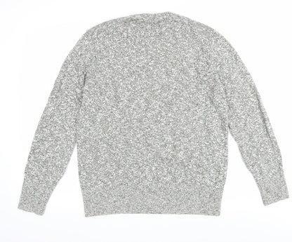 Mantaray Men's Grey S Chunky-Knit Pullover Jumper