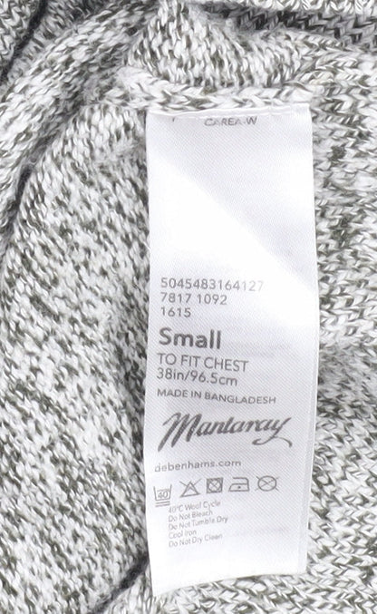 Mantaray Men's Grey S Chunky-Knit Pullover Jumper