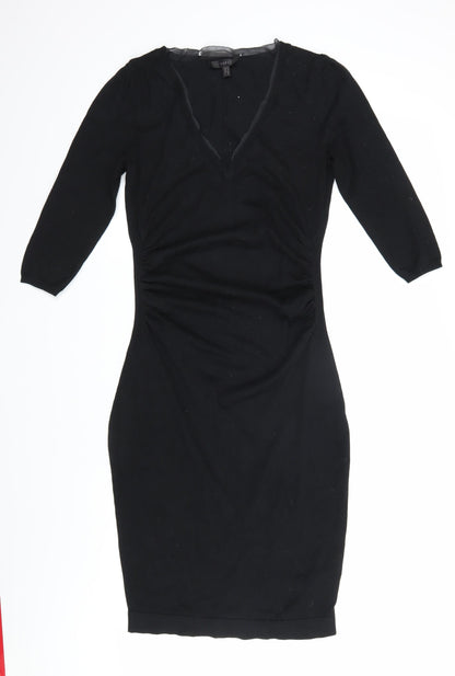 Coast Women’s Black Bodycon Dress, Size 12, Knee Length