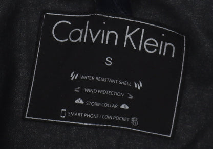 Mens UK Size S Calvin Klein Black Windbreaker Coat
