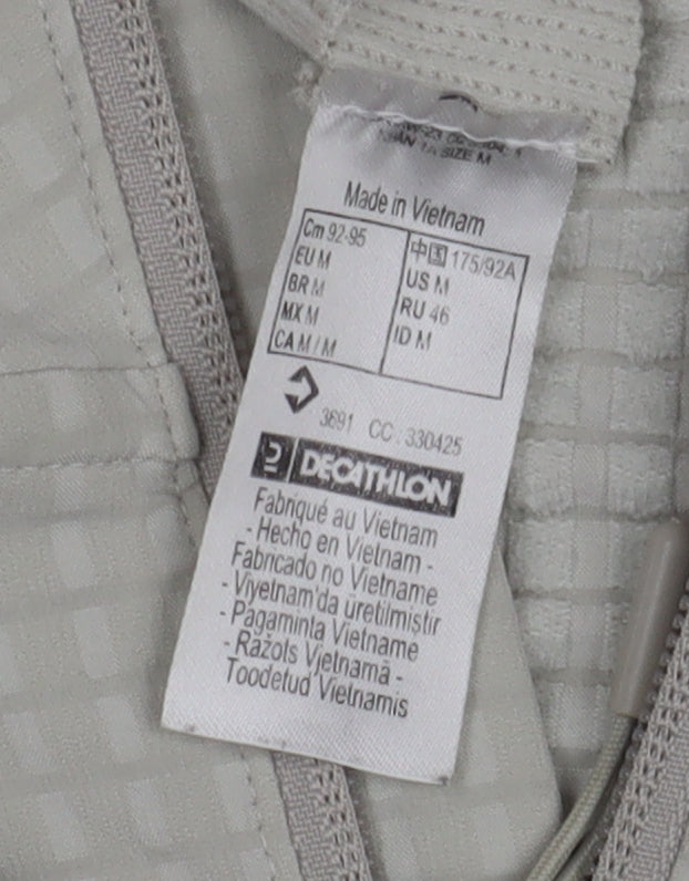 Unisex Adults UK Size M DECATHLON Grey Windbreaker Coat