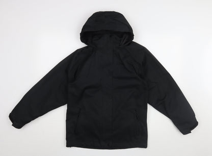 Hi Gear Boys Black Hooded Rain Coat - Size 7-8