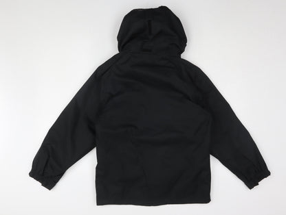 Hi Gear Boys Black Hooded Rain Coat - Size 7-8