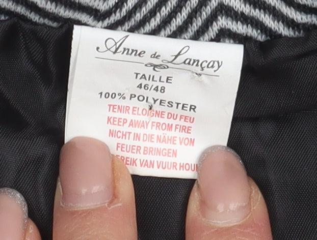 Womens UK Size 18 Anne de Lancay Black Basic Jacket