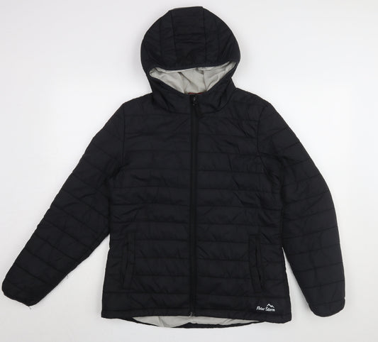 Womens UK Size 12 Peter Storm Black Puffer Jacket