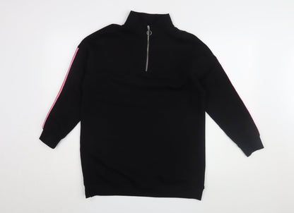 Marks and Spencer Girls Black Full Zip Sweatshirt 11-12 Years