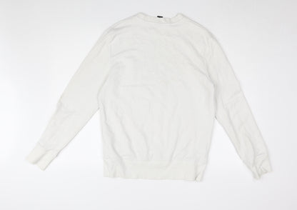 Mens UK Size UK 10 H&M White Pullover Sweatshirt