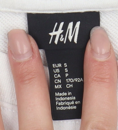 Mens UK Size UK 10 H&M White Pullover Sweatshirt