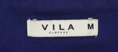 Womens UK Size M VILA Blue Basic Jacket