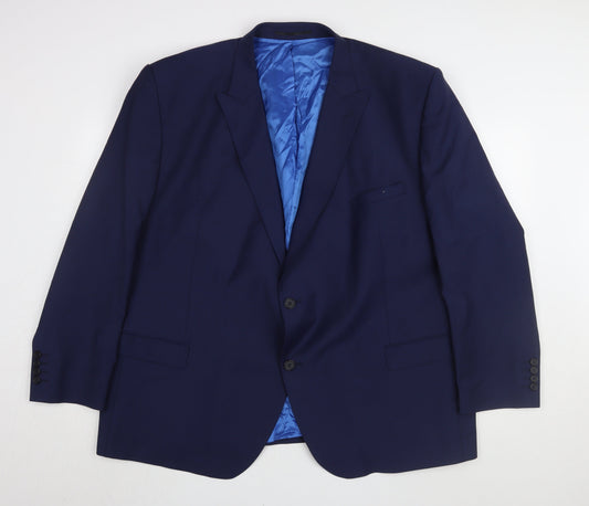 Mens UK Size 54 Santinelli Regular Blue Suit Jacket