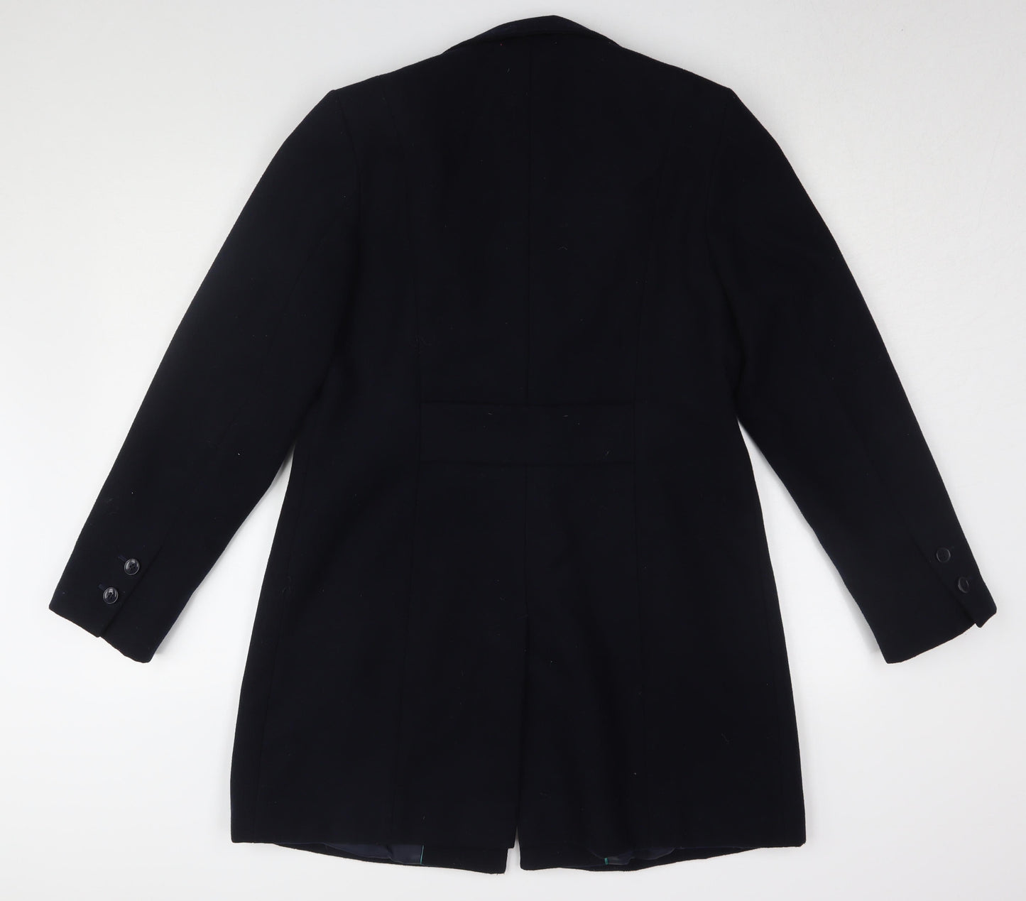 Womens UK Size 14 Marks and Spencer Black Overcoat