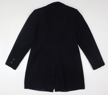 Womens UK Size 14 Marks and Spencer Black Overcoat