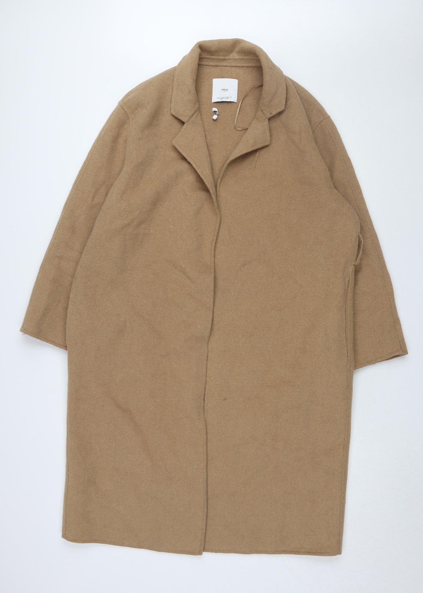 Womens UK Size S MNG Beige Overcoat