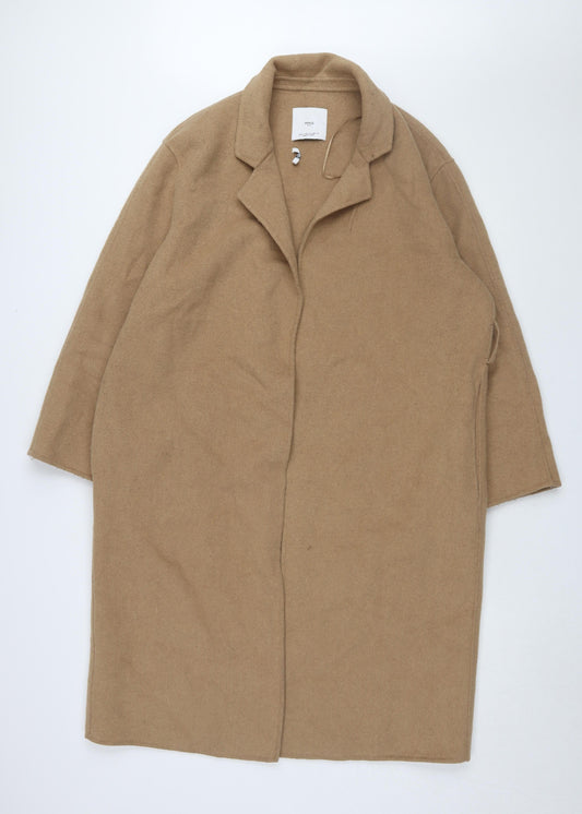 MNG Women's Beige Overcoat Long S