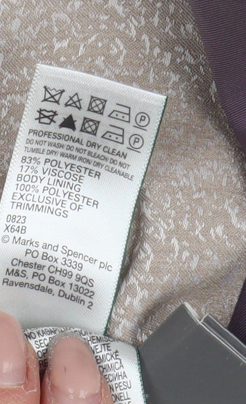 Marks & Spencer Beige Floral Suit Jacket L