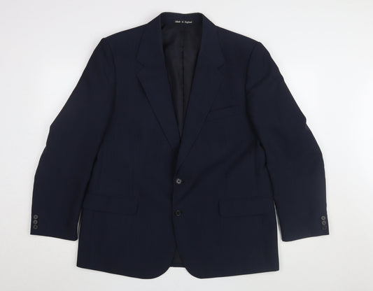 Mens UK Size 44 Harbarry of England Regular Blue Suit Jacket