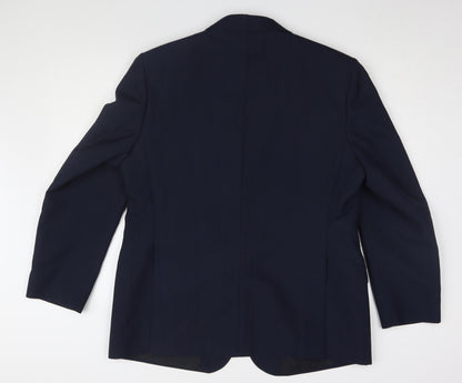 Mens UK Size 44 Harbarry of England Regular Blue Suit Jacket