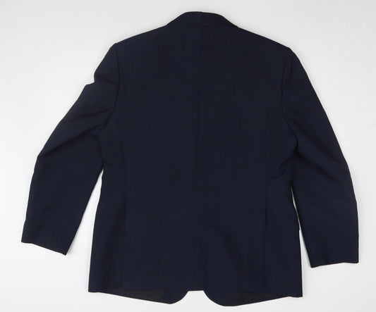 Mens UK Size 44 Harbarry of England Regular Blue Suit Jacket