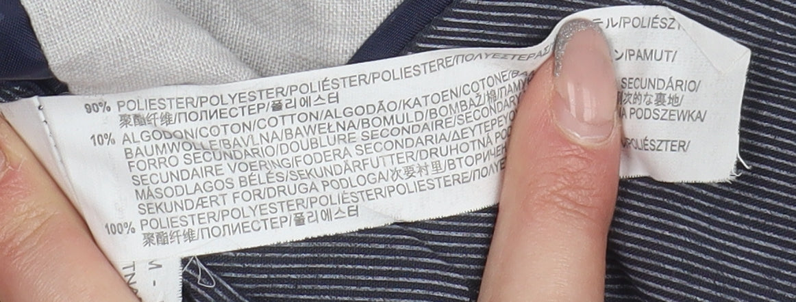 Zara Women's Grey Linen Blazer Size 14 Regular