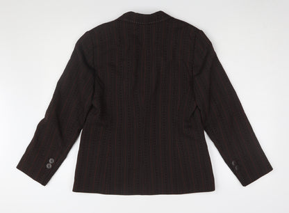 Precis Petite Brown Pinstripe Blazer Women UK 14