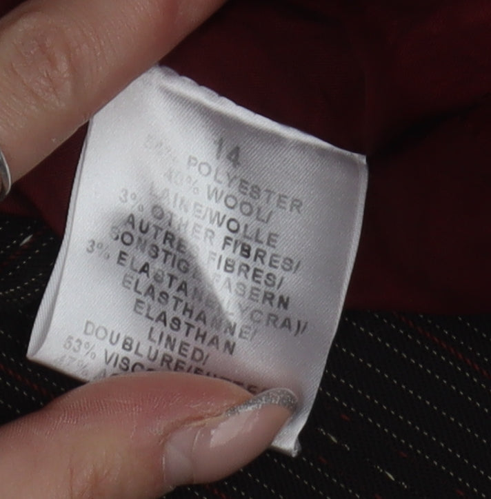 Precis Petite Brown Pinstripe Blazer Women UK 14