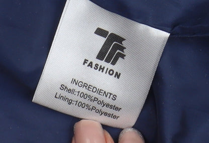 Mens UK Size L TT Fashion Blue Bomber Jacket
