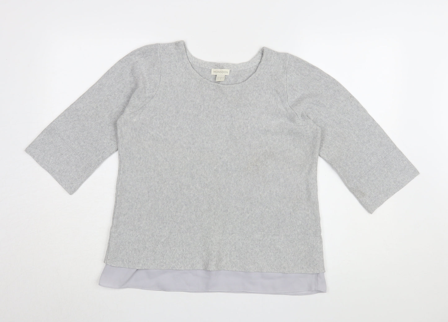 Womens UK Size 12 Monsoon Grey Pullover Jumper